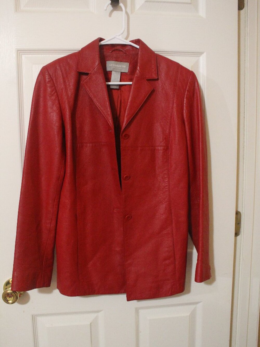 Liz Claiborne Collection Red Button Front Blazer Jacket